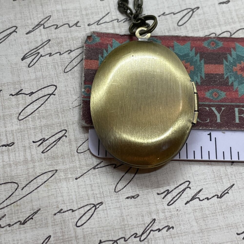 Bronze Red Bird Cardinal Memorial Jewelry Locket Necklace Pendant Wedding New - Picture 8 of 9